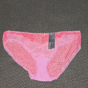 Felina Pink Leopard Print Panty (Front see through)